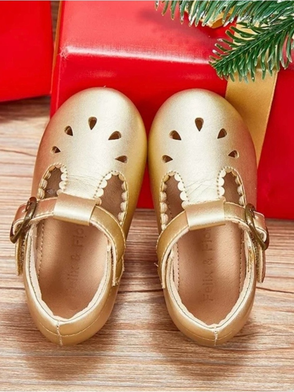 Felix & Flora Toddler Little Girl Flat Oxfords Dress Shoes - Picture 4 of 6